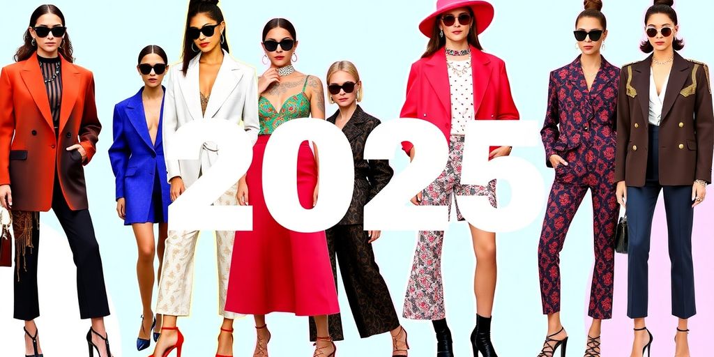 Vibrant fashion trends inspired by celebrity outfits for 2025.