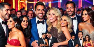 Unexpected celebrity couples at a glamorous event.