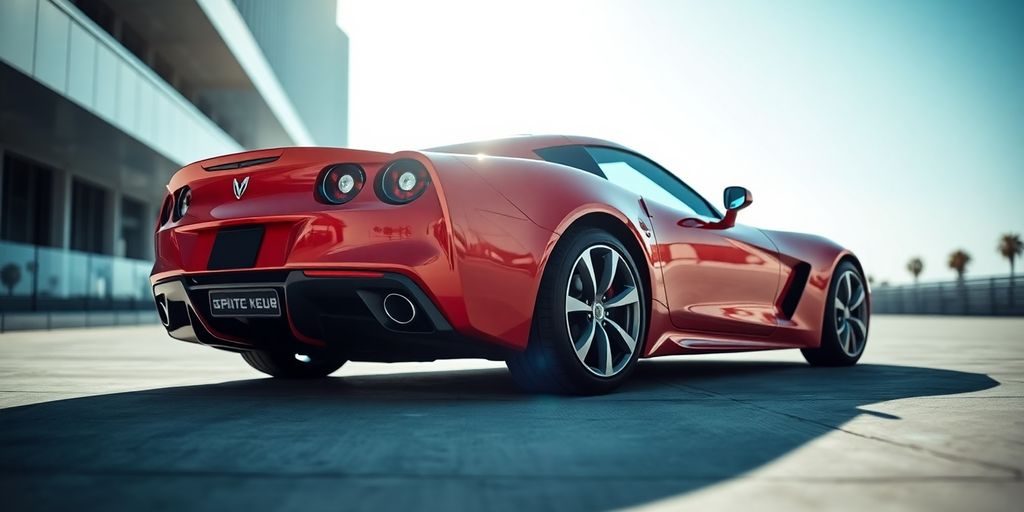 Descoperă Lumea Fascinantă a Masinilor Exclusiviste 1 Mașină sport de lux, elegantă, lucioasă, roșie, parcată